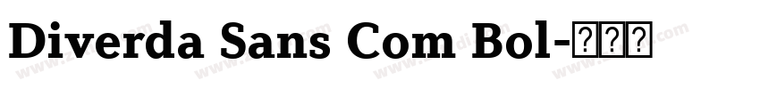 Diverda Sans Com Bol字体转换